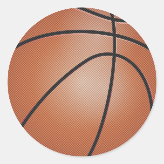 Basketball-Sport Runder Aufkleber (Vorderseite)