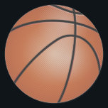 Basketball-Sport Runder Aufkleber<br><div class="desc">Basketball Sport Sticker. 📌 Wenn Sie weitere Anpassungen benötigen, klicken Sie bitte auf den Bereich "Weitere Anpassungen vornehmen" oder "Design anpassen oder bearbeiten" und verwenden Sie unser Design-Tool, um die Größe, den Rotation, die Textfarbe, den Text und vieles mehr zu ändern. ⭐ Dieses Produkt ist zu 100% benutzerdefinierbar. Grafiken und/oder...</div>