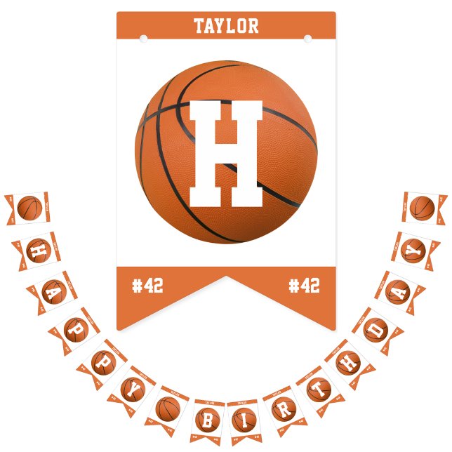 Basketball Sport Team Spielername Glückwunsch zum  Wimpelkette (Von Creator hochgeladen)