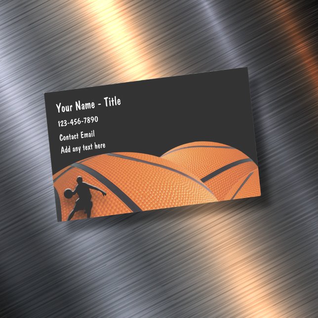 Basketball Sport Thème Cartes de visite magnétique (Créateur téléchargé)