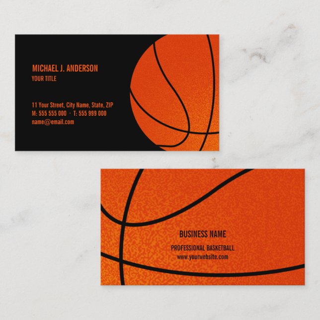 Basketball-Sport-Trainer-Visitenkarte Visitenkarte (Vorne/Hinten)