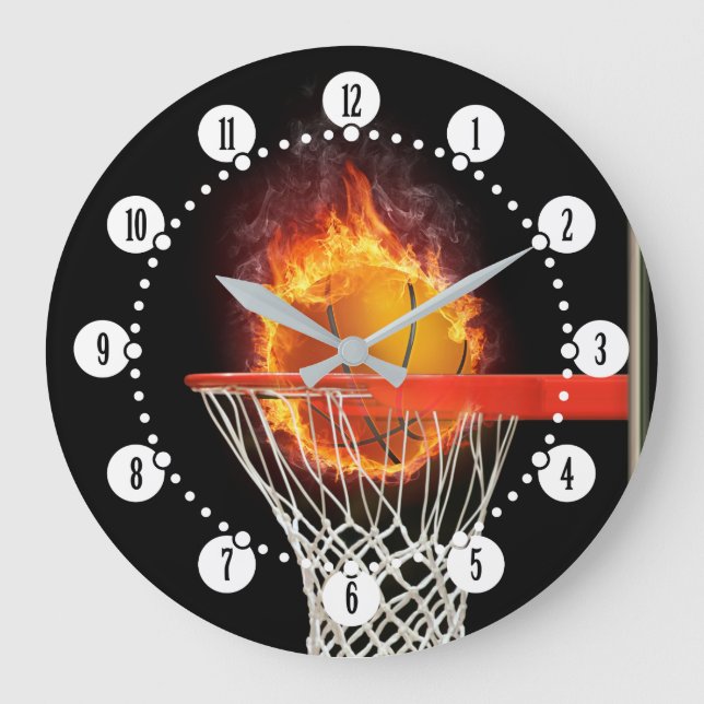 Basketball | Sportartikel Große Wanduhr (Vorderseite)