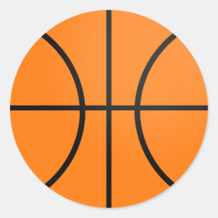 Basketball-Sportaufkleber Runder Aufkleber