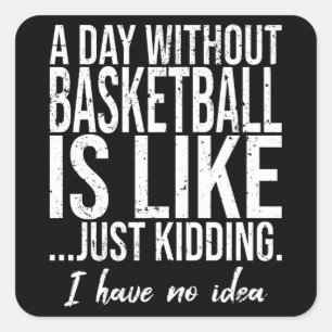 Basketball-Sportgeschenk Quadratischer Aufkleber