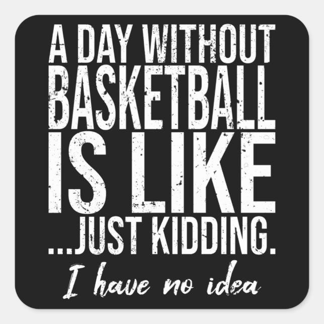 Basketball-Sportgeschenk Quadratischer Aufkleber (Vorderseite)