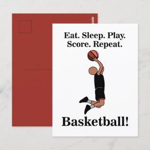 Basketball Sportler Trainer Postkarte