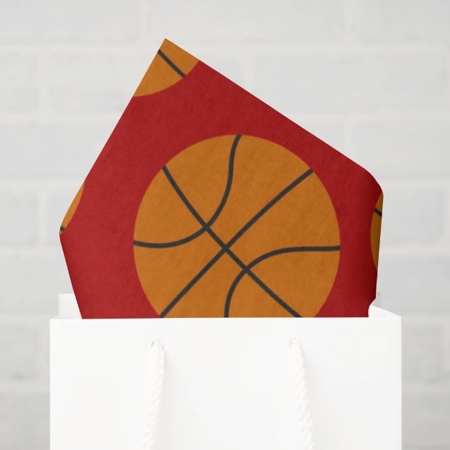 Basketball-Sportmuster Party-Papiertaschentuch Seidenpapier (Geschenktüte)
