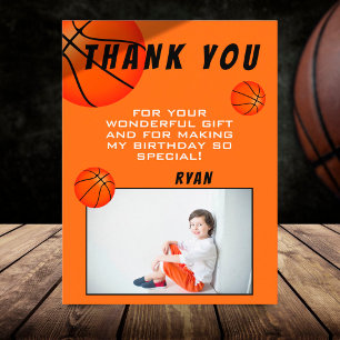 Basketball Sports Anniversaire Photo Carte de reme