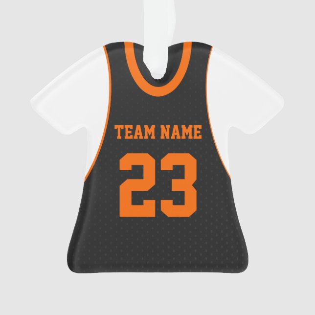 Basketball Sports Jersey Orange Ornament (Vorderseite)
