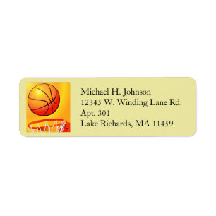 Basketball Sports Theme Custom Color Name Address