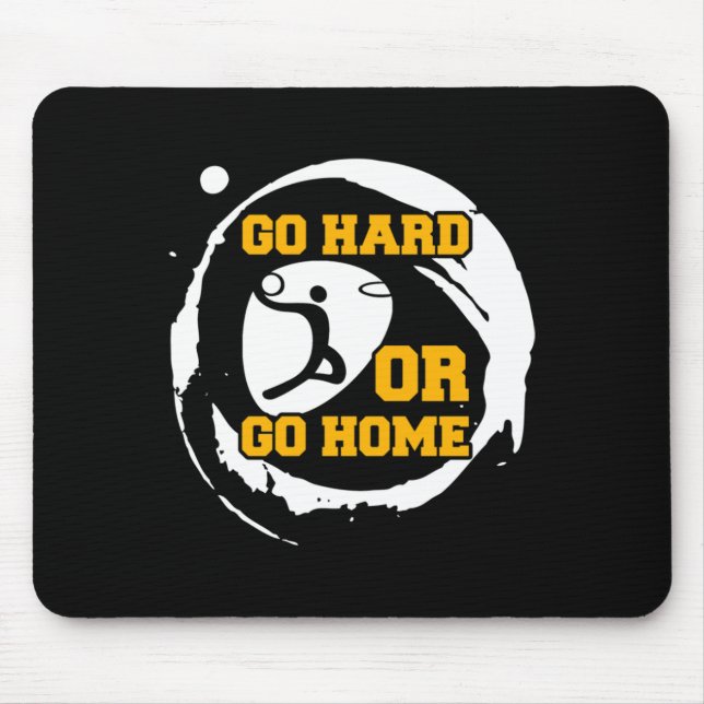 Basketball-Sportspieler machen hart oder gehen Zuh Mousepad (Vorne)