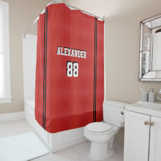 Basketball Sportteam Personalisiert Duschvorhang