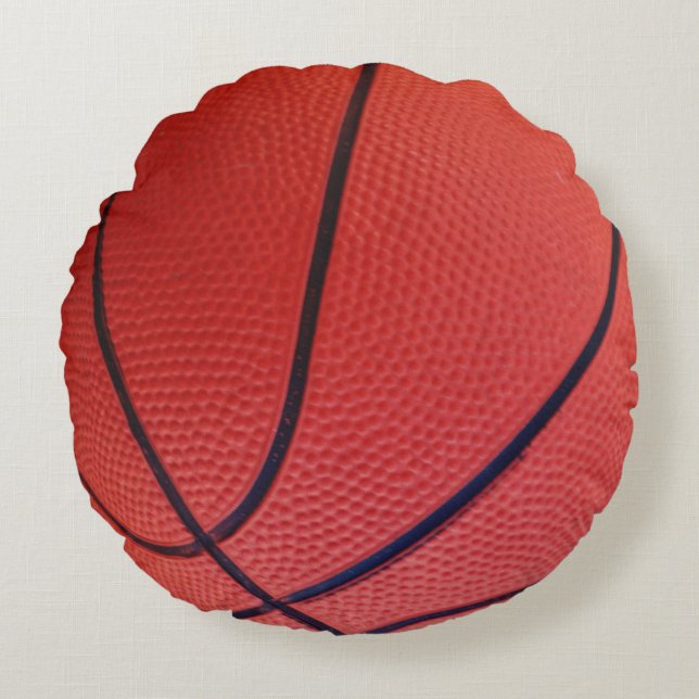 Basketball-Sportteam Rundes Kissen (Vorderseite)