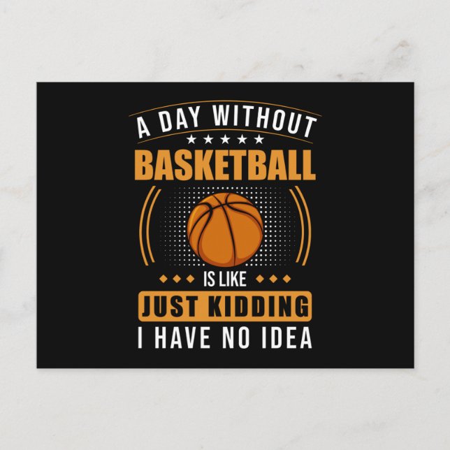 Basketball Sprichwort Funny Postkarte (Vorderseite)