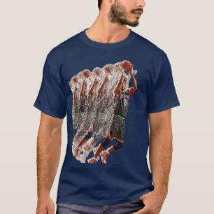 Basketball-Sprungwurf-Bewegungsunschärfe-Kunstspor T-Shirt