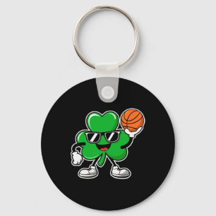 Basketball St Patricks Day Jungen Shamrock Kinder Schlüsselanhänger