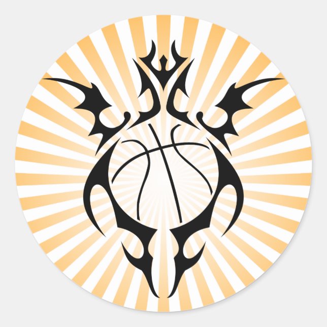 Basketball. Stamm. Runder Aufkleber (Vorderseite)