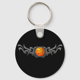 Basketball-Stammes- Flammen-Grau-Schlüsselanhäng Schlüsselanhänger