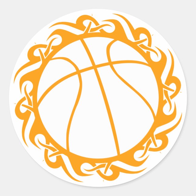 Basketball. Stammes- Runder Aufkleber (Vorderseite)