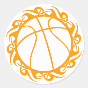 Basketball. Stammes- Runder Aufkleber