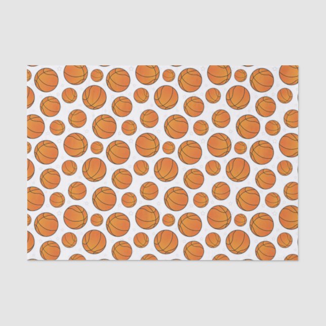 Basketball - Star-Muster Seidenpapier (Vorderseite)