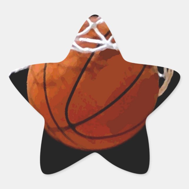 Basketball Stern-Aufkleber (Vorderseite)