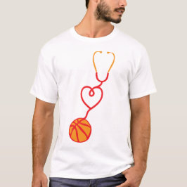 Basketball Stethoskop Herz Stetoskop 1 T-Shirt