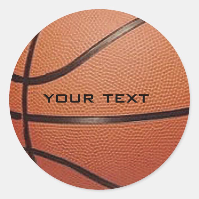 Basketball-Sticker Runder Aufkleber (Vorderseite)