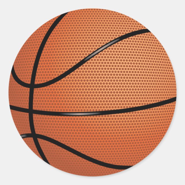 Basketball-Sticker Runder Aufkleber (Vorderseite)