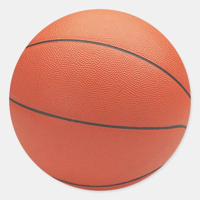 Basketball-Sticker Runder Aufkleber (Vorderseite)