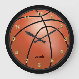Basketball-Stil Personalisieren Große Wanduhr