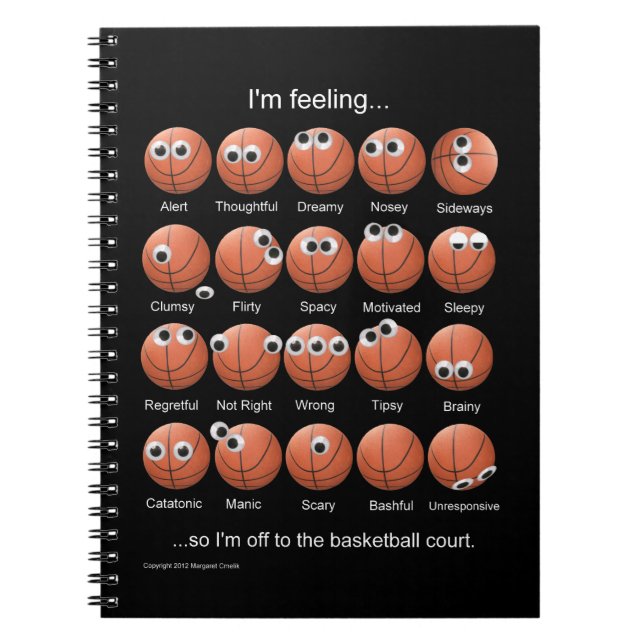 Basketball-StimmungsNotebook Notizblock (Vorderseite)