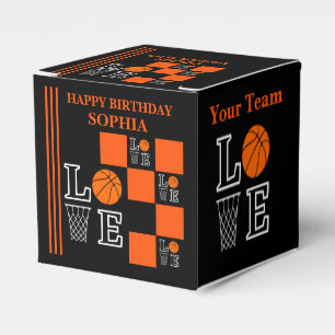 Basketball Swoosh Black Birthday Gefälligkeitsboxe Geschenkschachtel