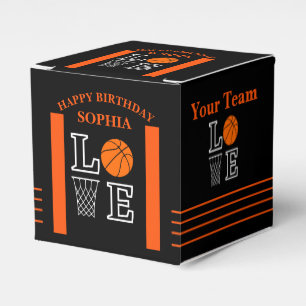 Basketball Swoosh Black Birthday Gefälligkeitsboxe Geschenkschachtel