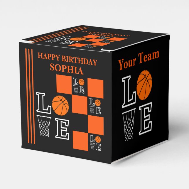 Basketball Swoosh Noir Ballotins d'anniversaire (Verso)