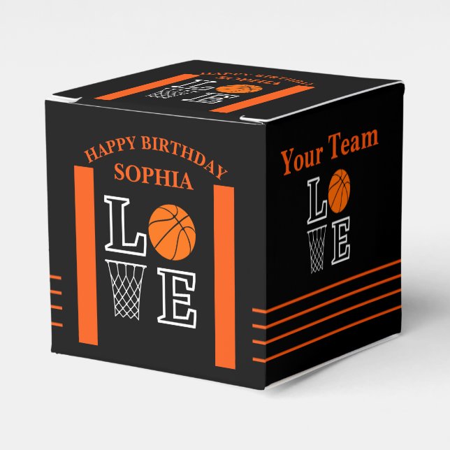Basketball Swoosh Noir Ballotins d'anniversaire (Verso)