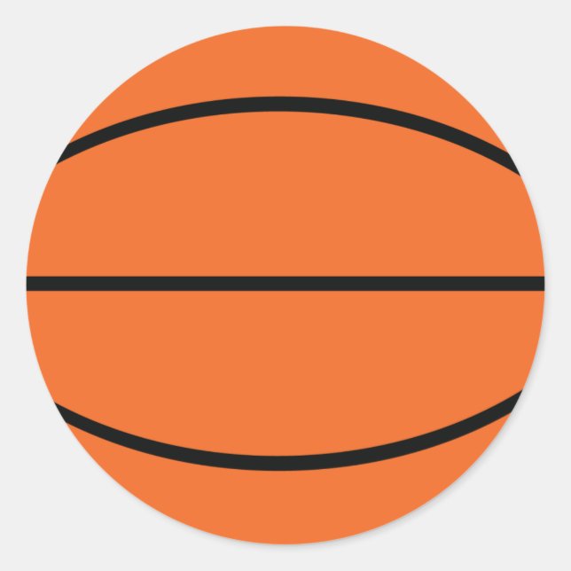 Basketball-Symbol Runder Aufkleber (Vorderseite)