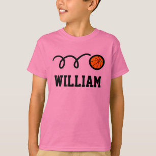 Basketball T-Shirt für Jungen   Name der Kinder