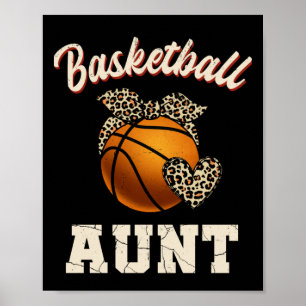 Basketball Tante Leopard Basketball Spielerin Mutt Poster