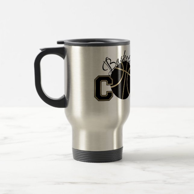 Basketball-Tasse des Basketballtrainers Reisebecher (Links)
