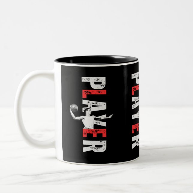 Basketball-Tasse Zweifarbige Tasse (Links)