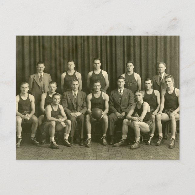 Basketball-Team 1919 Postkarte (Vorderseite)