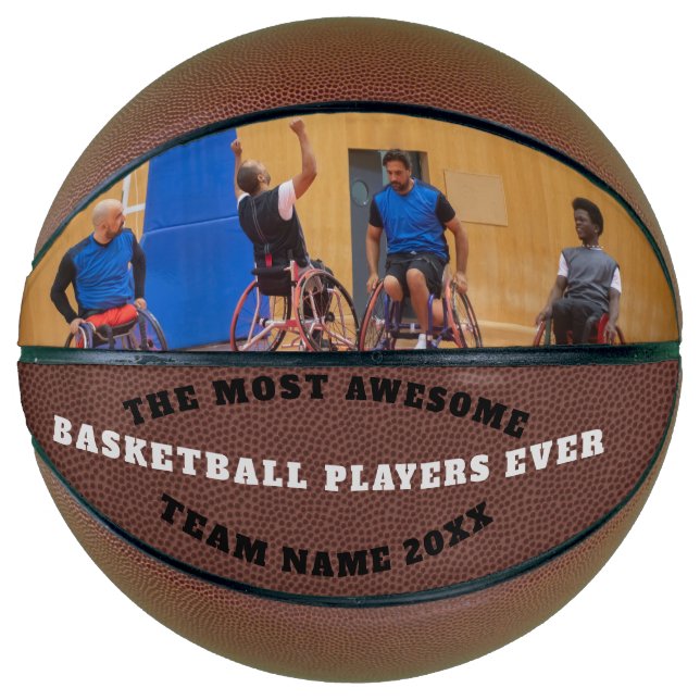 Basketball Team Foto Benutzerdefinierter Text Pers (Vorderseite)