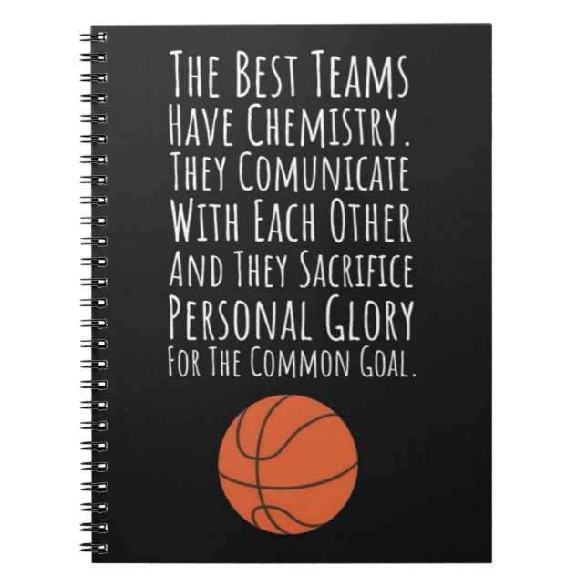 Basketball Team Gift Ideas Player Thank You Court Notizblock (Vorderseite)