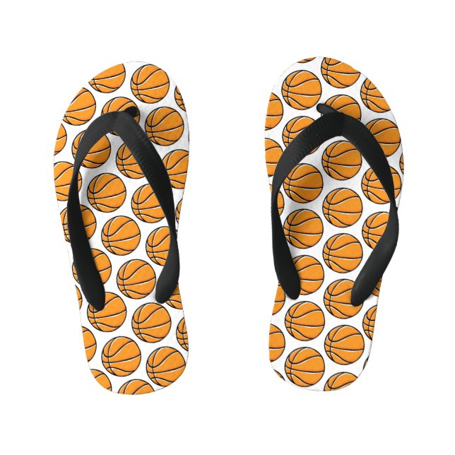 Basketball Team Kleine Liga Sport Spaß Kinder Kinderbadesandalen (Fußbett)