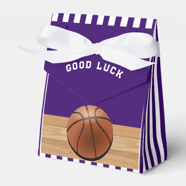 Basketball Team Lila GefälligkeitsBox Geschenkschachtel (Vorderseite)