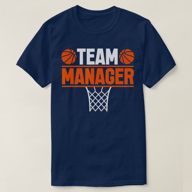 Basketball Team Manager Sportspiel Liebhaber T-Shirt (Design vorne)