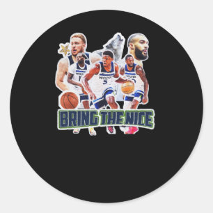 Basketball Team Minnesota Squad Design 1 Runder Aufkleber