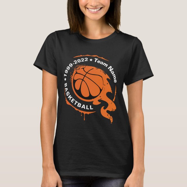Basketball Team Name. Personalisieren des T - Shir T-Shirt (Vorderseite)