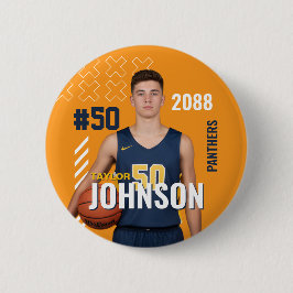 Basketball Team Senior Night Custom Color Sports Button